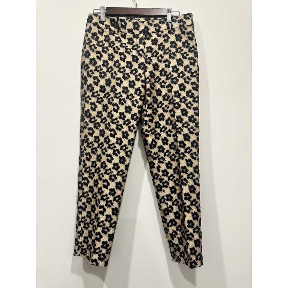 Ann Taylor NWT Leopard Jacquard Ankle Pants Size 4